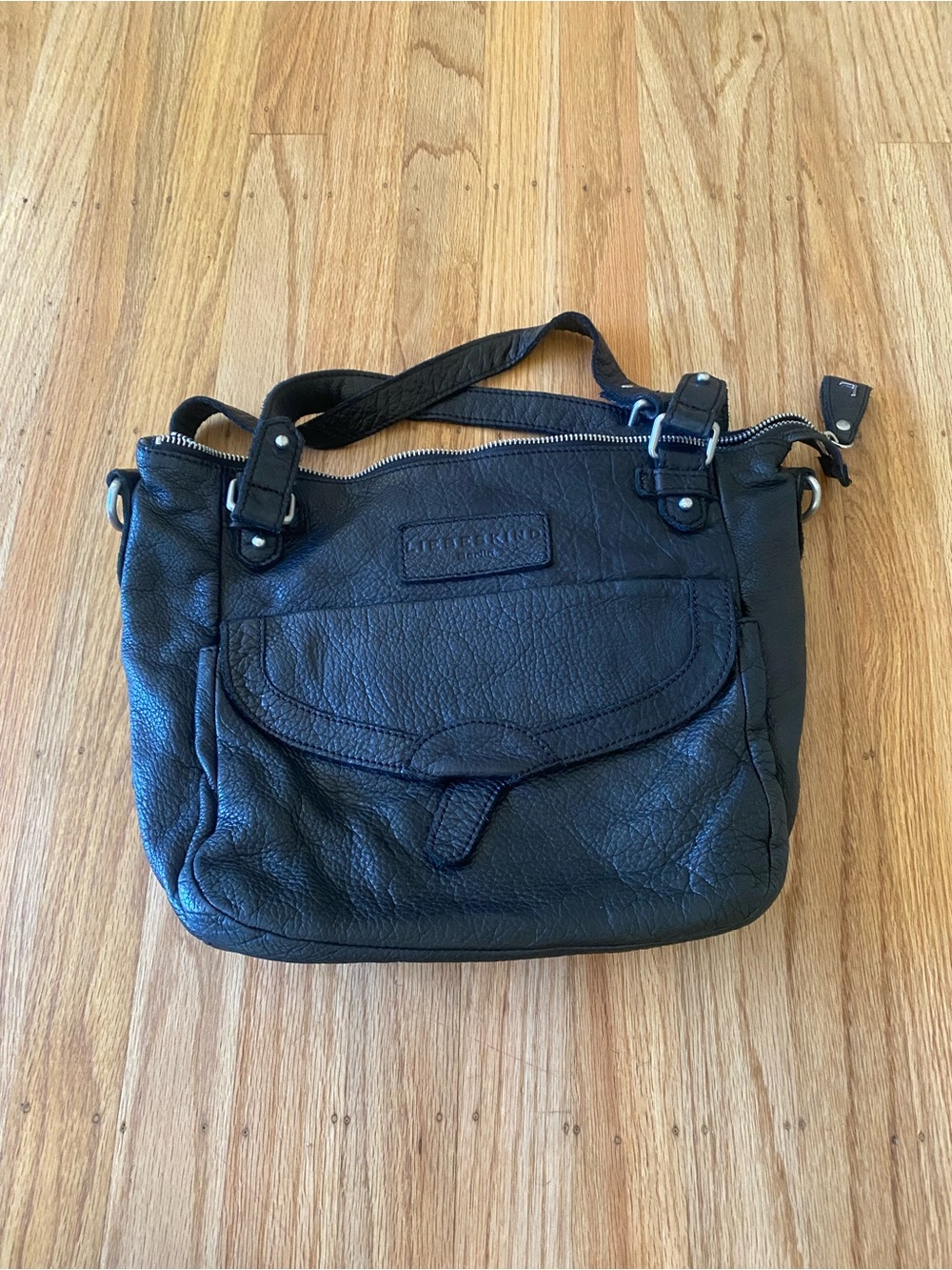 Liebeskind Black Pebbled Leather Shoulder Bag